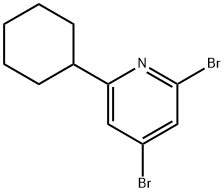 2,4-Dibromo-6-cyclohexylpyridine Struktur