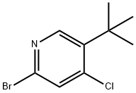 2-Bromo-4-chloro-5-(tert-butyl)pyridine Struktur