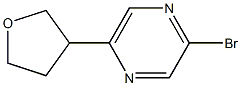 2-Bromo-5-(3-tetrahydrofuranyl)pyrazine Struktur