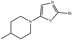 2-Bromo-5-(4-methylpiperidin-1-yl)thiazole Struktur