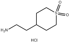 4-(2-aminoethyl)-1lambda6-thiane-1,1-dione hydrochloride Struktur