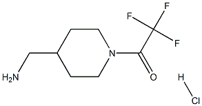 1-(4-(aminomethyl)piperidin-1-yl)-2,2,2-trifluoroethan-1-one hydrochloride Struktur