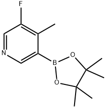 5-Fluoro-4-picoline-3-boronic acid pinacol ester Struktur