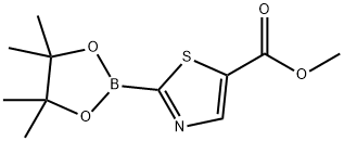 methyl 2-(4,4,5,5-tetramethyl-1,3,2-dioxaborolan-2-yl)thiazole-5-carboxylate Struktur