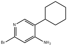 2-Bromo-4-amino-5-(cyclohexyl)pyridine Struktur