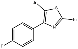 2,5-Dibromo-4-(4-fluorophenyl)thiazole Struktur