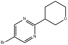 5-Bromo-2-(3-tetrahydropyranyl)pyrimidine Struktur