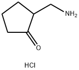 2-(aminomethyl)cyclopentan-1-one hydrochloride Struktur