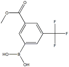 3-(Methoxycarbonyl)-5-(trifluoromethyl)phenylboronic acid Struktur