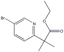 ethyl 2-(5-bromopyridin-2-yl)-2-methylpropanoate Struktur