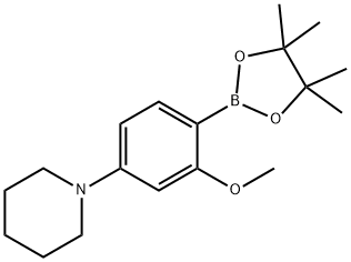 2-Methoxy-4-(piperidin-1-yl)phenylboronic acid pinacol ester Struktur