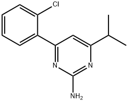 2-Amino-4-(2-chlorophenyl)-6-(iso-propyl)pyrimidine Struktur