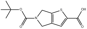 5-[(tert-butoxy)carbonyl]-4H,5H,6H-thieno[2,3-c]pyrrole-2-carboxylic acid Struktur