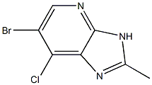 6-bromo-7-chloro-2-methyl-3H-imidazo[4,5-b]pyridine Struktur