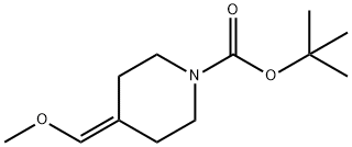 1-Piperidinecarboxylic acid, 4-(methoxymethylene)-, 1,1-dimethylethyl ester Struktur