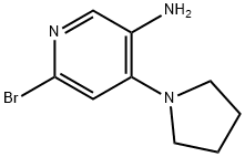 2-Bromo-5-amino-4-(pyrrolidino)pyridine Struktur