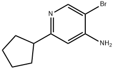 5-BROMO-2-CYCLOPENTYLPYRIDIN-4-AMINE Struktur