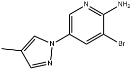 2-Amino-3-bromo-5-(4-methyl-1H-pyrazol-1-yl)pyridine Struktur