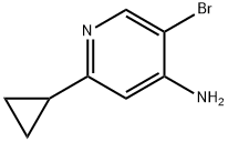 5-BROMO-2-CYCLOPROPYLPYRIDIN-4-AMINE Struktur