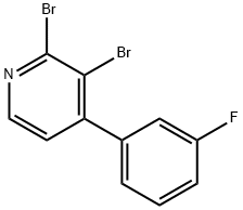 2,3-Dibromo-4-(3-fluorophenyl)pyridine Struktur