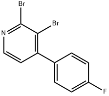 2,3-Dibromo-4-(4-fluorophenyl)pyridine Struktur