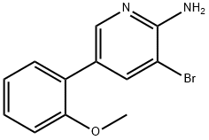 2-Amino-3-bromo-5-(2-methoxyphenyl)pyridine Struktur