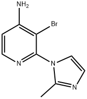 3-BROMO-2-(2-METHYL-1H-IMIDAZOL-1-YL)PYRIDIN-4-AMINE Struktur