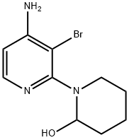 4-Amino-3-bromo-2-(2-hydroxypiperidin-1-yl)pyridine Struktur