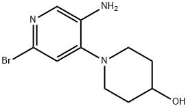 2-Bromo-5-amino-4-(4-hydroxypiperidin-1-yl)pyridine Struktur