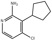 2-Amino-4-chloro-3-(cyclopentyl)pyridine Struktur