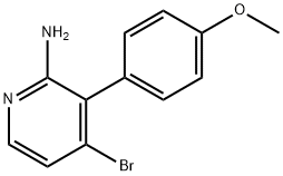 2-Amino-4-bromo-3-(4-methoxyphenyl)pyridine Struktur