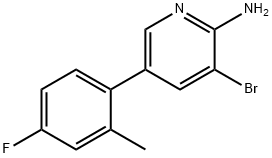 2-Amino-3-bromo-5-(2-methyl-4-fluorophenyl)pyridine Struktur