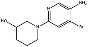 4-Bromo-3-amino-6-(3-hydroxypiperidin-1-yl)pyridine Struktur