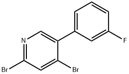 2,4-Dibromo-5-(3-fluorophenyl)pyridine Struktur