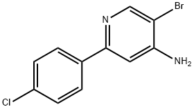 5-BROMO-2-(4-CHLOROPHENYL)PYRIDIN-4-AMINE Struktur