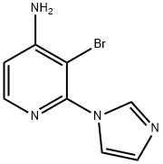 3-BROMO-2-(1H-IMIDAZOL-1-YL)PYRIDIN-4-AMINE Struktur