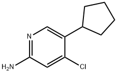 2-Amino-4-chloro-5-(cyclopentyl)pyridine Struktur