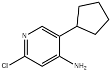 2-Chloro-4-amino-5-(cyclopentyl)pyridine Struktur