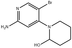 5-Bromo-2-amino-4-(2-hydroxypiperidin-1-yl)pyridine Struktur