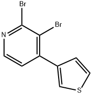 2,3-Dibromo-4-(3-thienyl)pyridine Struktur