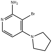 2-Amino-3-bromo-4-(pyrrolidino)pyridine Struktur