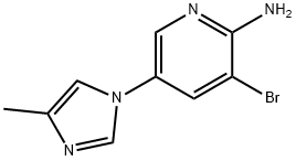 2-Amino-3-bromo-5-(4-methylimidazol-1-yl)pyridine Struktur