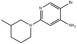 5-BROMO-2-(3-METHYLPIPERIDIN-1-YL)PYRIDIN-4-AMINE Struktur