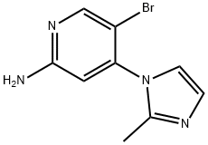 2-Amino-5-bromo-4-(2-methylimidazol-1-yl)pyridine Struktur