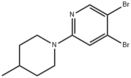 3,4-Dibromo-6-(4-methylpiperidin-1-yl)pyridine Struktur