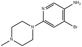 4-Bromo-3-amino-6-(N-methylpiperazin-1-yl)pyridine Struktur