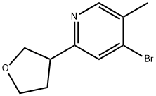 4-Bromo-5-methyl-2-(tetrahydrofuran-3-yl)pyridine Struktur