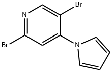 2,5-Dibromo-4-(1H-pyrrol-1-yl)pyridine Struktur