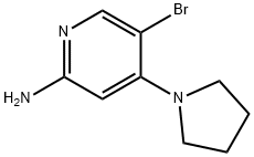 5-Bromo-2-amino-4-(pyrrolidino)pyridine Struktur