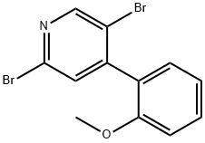 2,5-Dibromo-4-(2-methoxyphenyl)pyridine Struktur